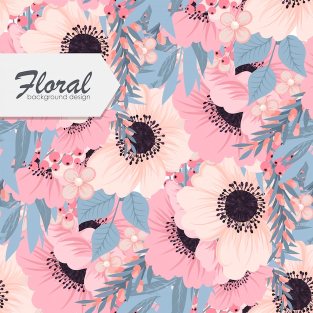 Vibrant Pink Floral Pattern with Sunflowers and Leaves | Jiffy Designs