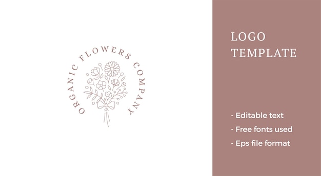 Elegant Floral Wreath Logo with Customizable Text | Jiffy Designs