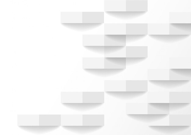 Minimalist White Geometric Shapes Arrangement on Bright Background ...