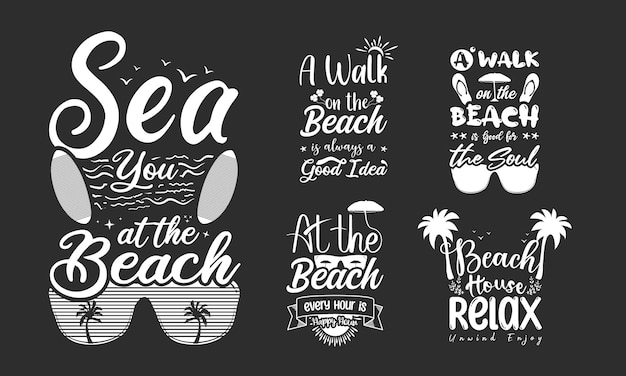 Inspiring Beach-Themed Typography Collection with Diverse Designs ...