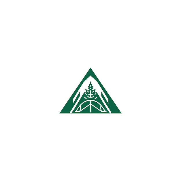 Evergreen Emblem: Iconic Triangular Design with Lush Foliage | Jiffy ...