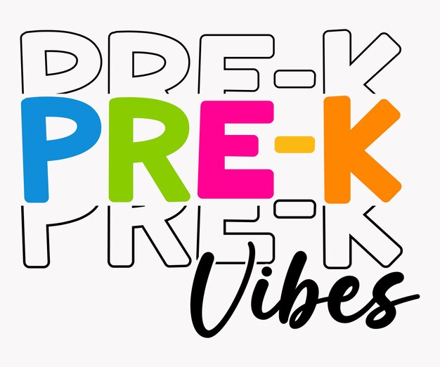 Vibrant Playful Lettering with Colorful Pre-K Vibes | Jiffy Designs
