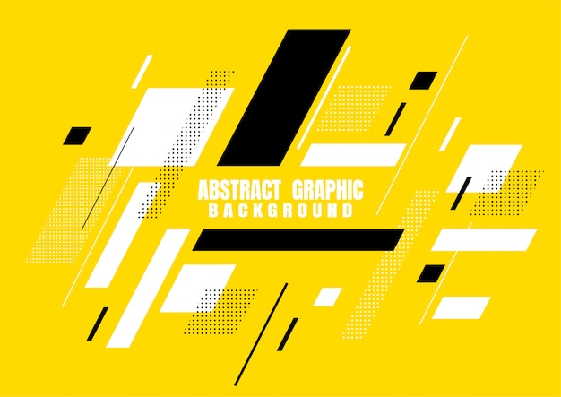 Bold Geometric Shapes in Vibrant Yellow Abstract Composition | Jiffy ...