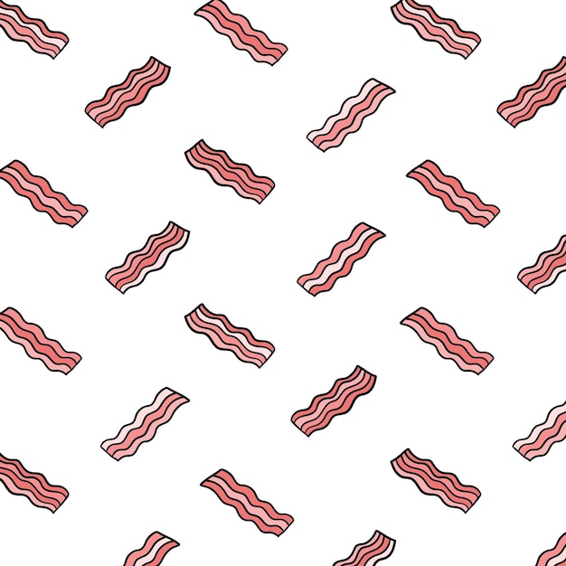 Delicious Bacon Strips Seamless Pattern with Crispy Texture | Jiffy Designs