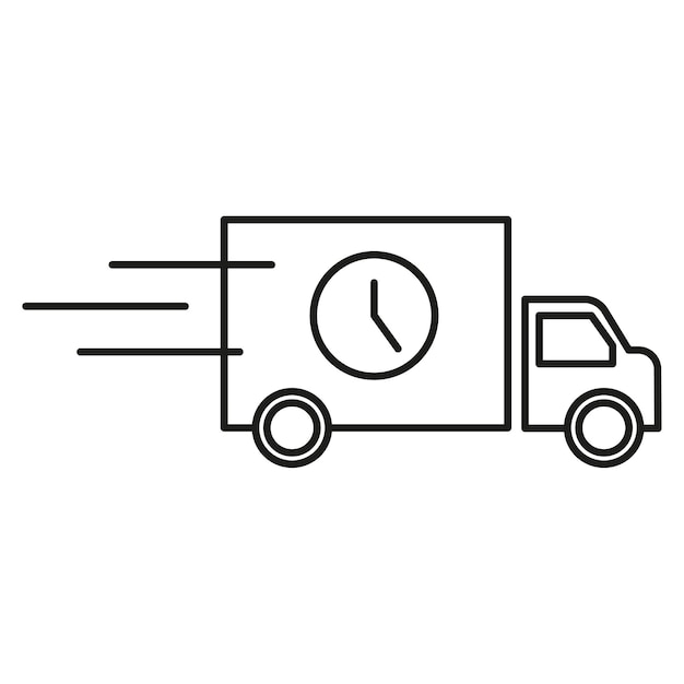 Speedy Delivery Truck with Clock Icon | Jiffy Designs