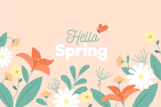 Vibrant Spring Floral Design with Greeting Text | Jiffy Designs