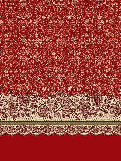 Vibrant Floral Tapestry in Warm Crimson Hues | Jiffy Designs