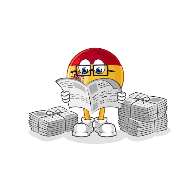 Cartoon Smiley Face Studying Financial Documents | Jiffy Designs