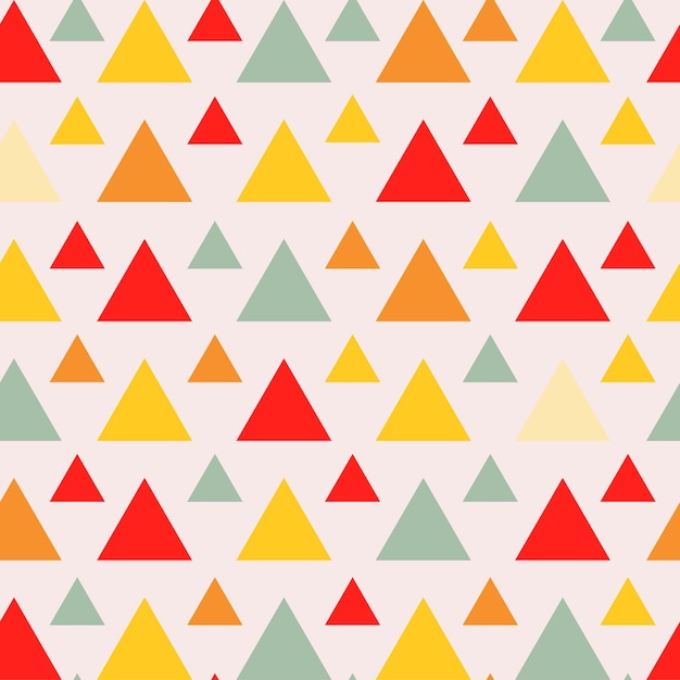 Vibrant Geometric Triangle Pattern in Warm Tones | Jiffy Designs
