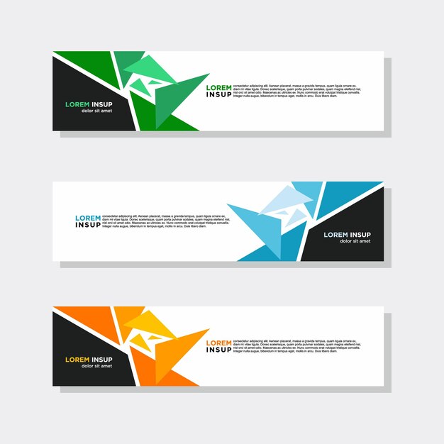 Vibrant Geometric Shapes Banner Collection for Versatile Designs ...