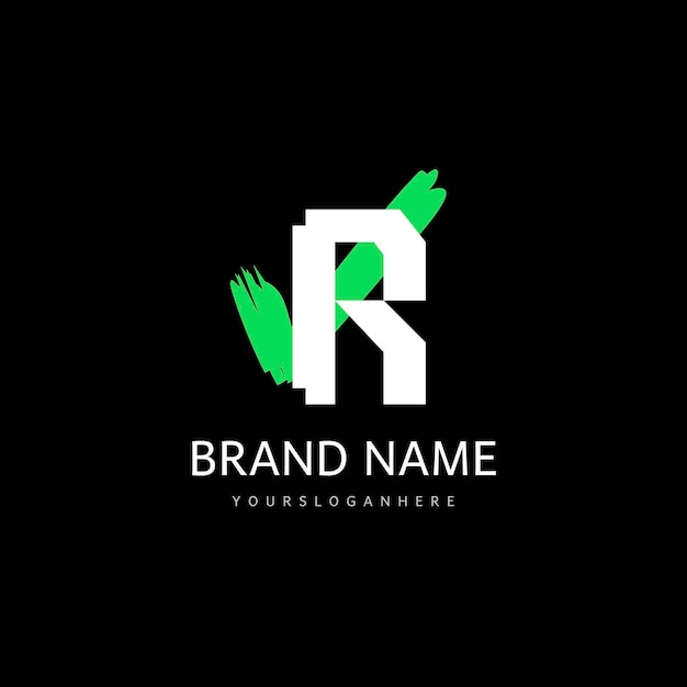 Vibrant Letter R with Organic Leaf Shapes and Textures | Jiffy Designs