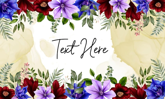 Vibrant Floral Frame with Customizable Text | Jiffy Designs