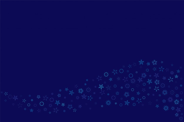 Enchanting Snowflake Cascade on Midnight Blue Background | Jiffy Designs