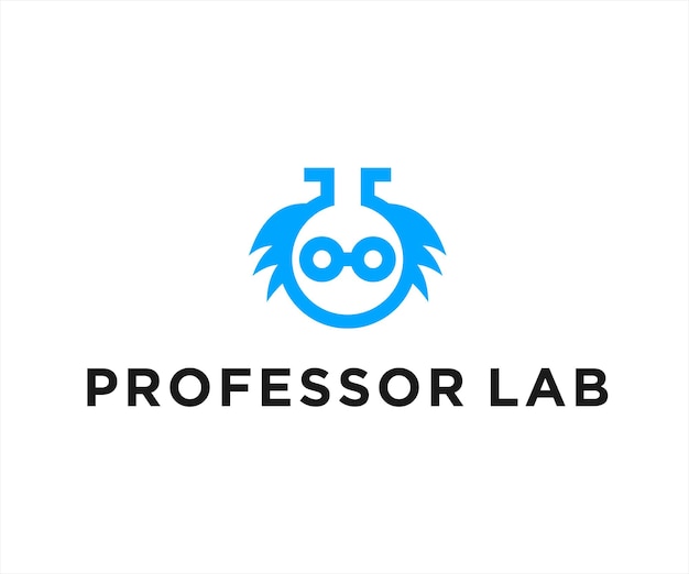 Playful Professor Lab Logo with Glasses Icon | Jiffy Designs