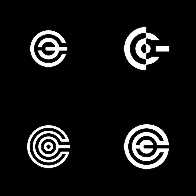 Minimalist Monogram Logos in Striking Black and White | Jiffy Designs
