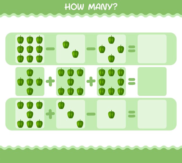 Counting Green Peppers in a Playful Math Activity | Jiffy Designs