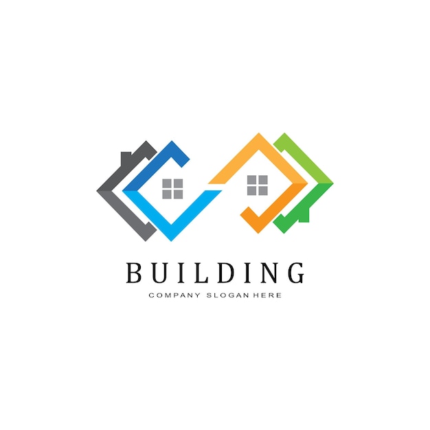 Vibrant Architectural Symbols Represent Building Solutions | Jiffy Designs
