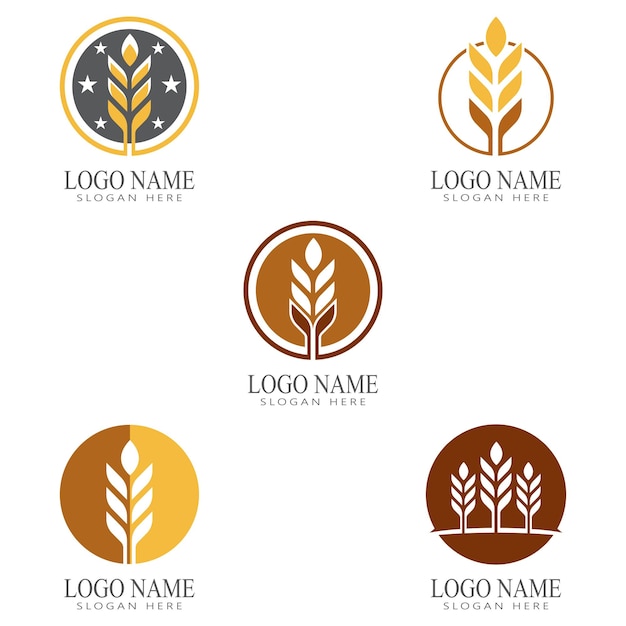 Vibrant Wheat Silhouettes in Elegant Circular Designs | Jiffy Designs