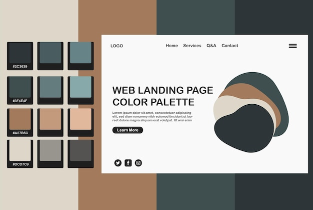 Earthy Tones and Geometric Shapes in Website Color Scheme | Jiffy Designs