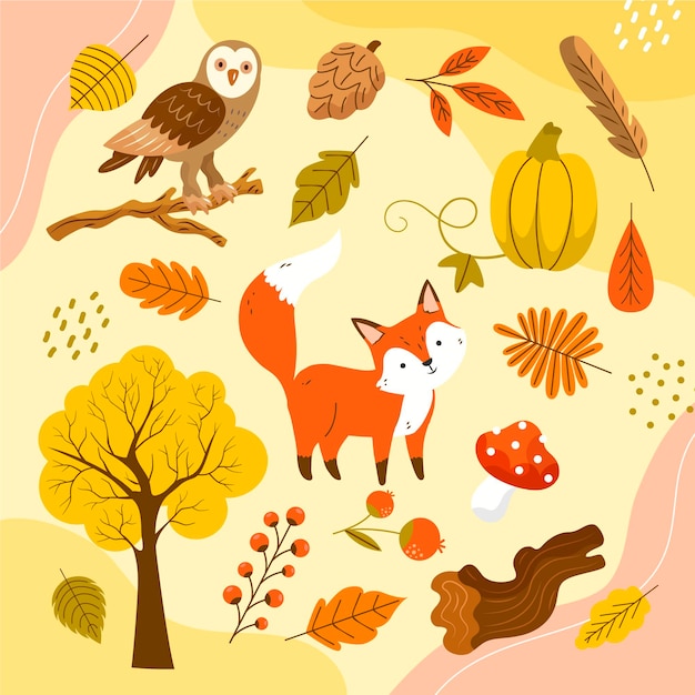 Charming Autumn Collection of Nature Illustrations | Jiffy Designs