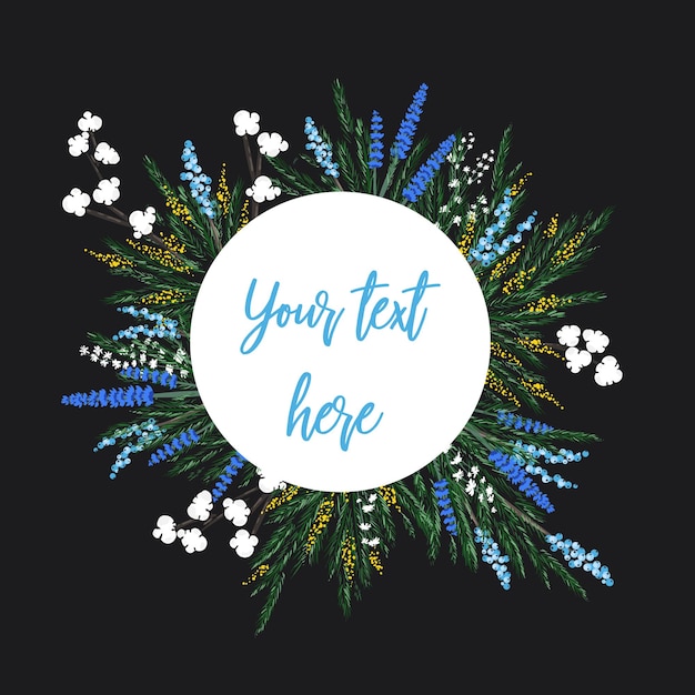 Vibrant Floral Wreath with Customizable Text | Jiffy Designs