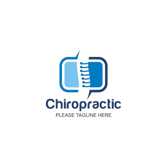Chiropractic Logo with Spine and Hands Illustration | Jiffy Designs