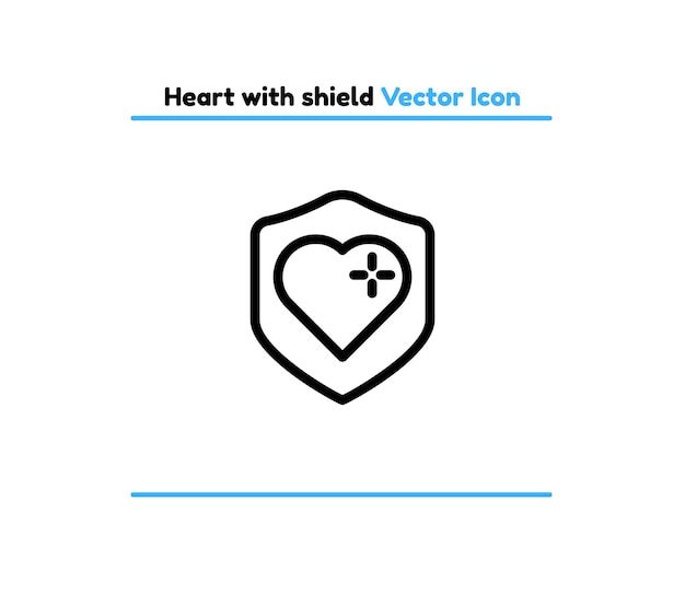 Protective Heart Icon with Shield Design | Jiffy Designs
