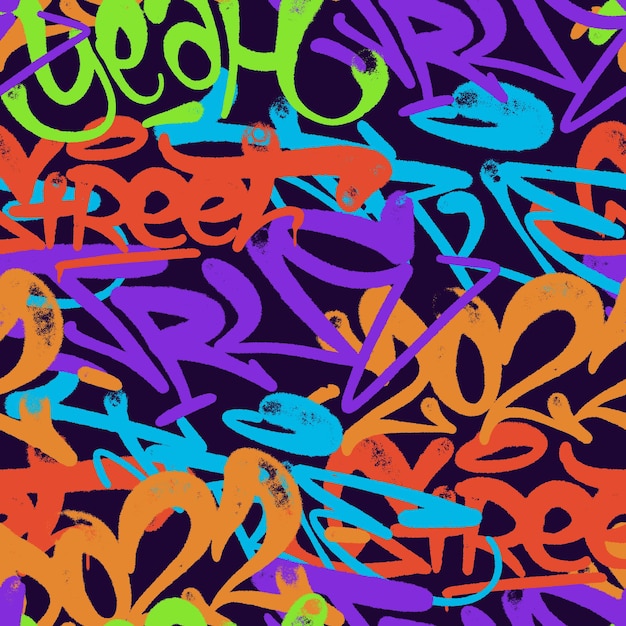 Vibrant Graffiti-Inspired Seamless Pattern | Jiffy Designs