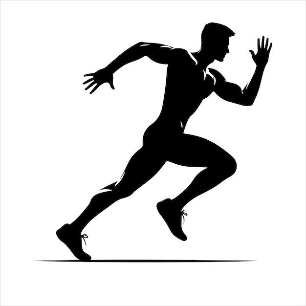 Powerful Silhouette of a Sprinting Athlete | Jiffy Designs