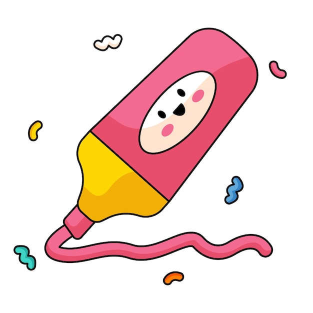 Cheerful Cartoon Glue Stick with Playful Shapes and Colors | Jiffy Designs