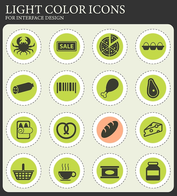 Vibrant Light-Colored Icons for Versatile Interface Design | Jiffy Designs