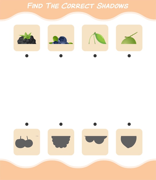 Matching Shadows of Delightful Fruits and Veggies | Jiffy Designs