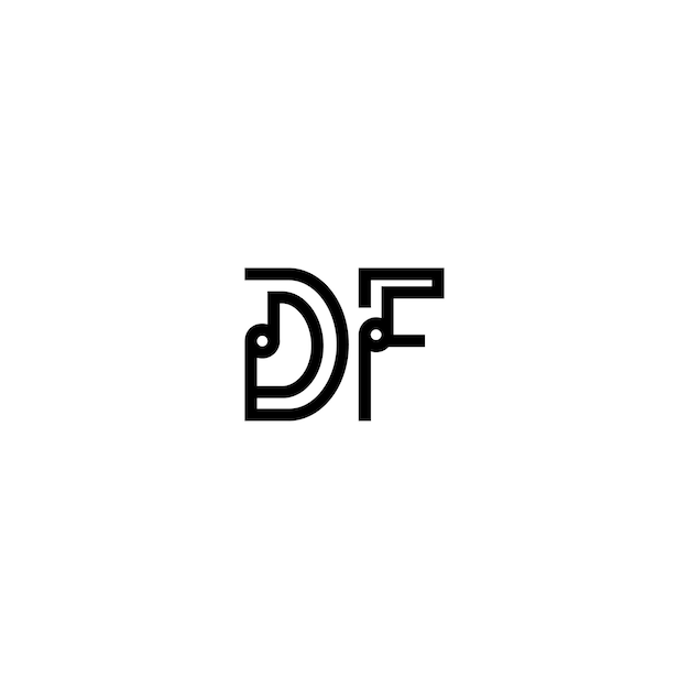 Sleek and Versatile DF Monogram Design | Jiffy Designs