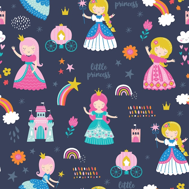 Enchanting Collection of Whimsical Princess Illustrations | Jiffy Designs
