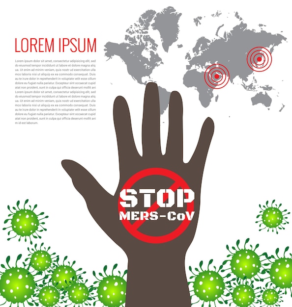 Powerful Stop Sign Against Coronavirus Outbreak on World Map | Jiffy ...