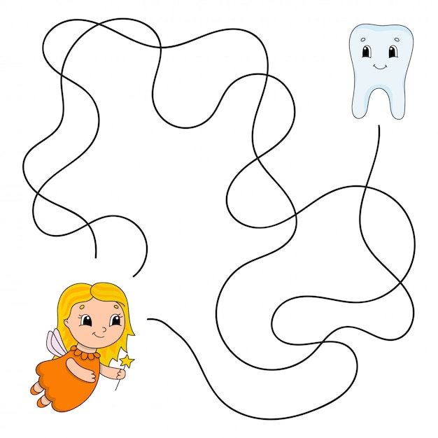 Dental Maze: Help the Tooth Fairy Find Her Way | Jiffy Designs