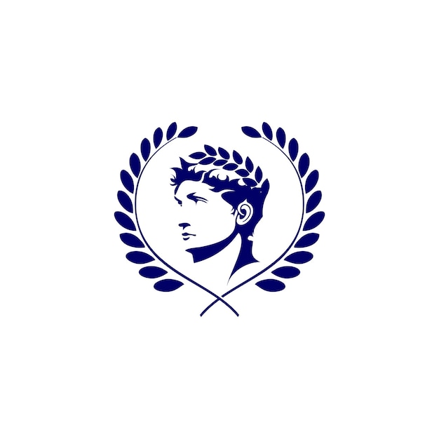 Regal Laurel Wreath with Proud Profile Portrait | Jiffy Designs