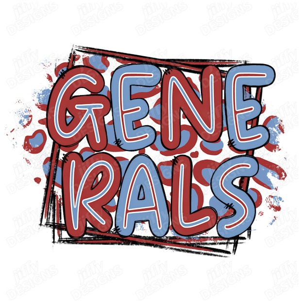 'Generals' Graffiti-Inspired Typography with Vibrant Red and Blue Hues ...