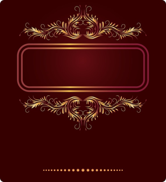 Elegant Ornate Golden Flourishes on Regal Burgundy Background | Jiffy ...