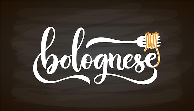 Delightful Bolognese Lettering with Pasta Fork Embellishment | Jiffy ...