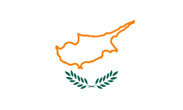 Vibrant Outline of Cyprus with Olive Wreath | Jiffy Designs