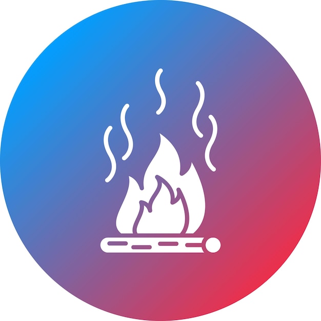 Vibrant Campfire Icon in Gradient Backdrop | Jiffy Designs
