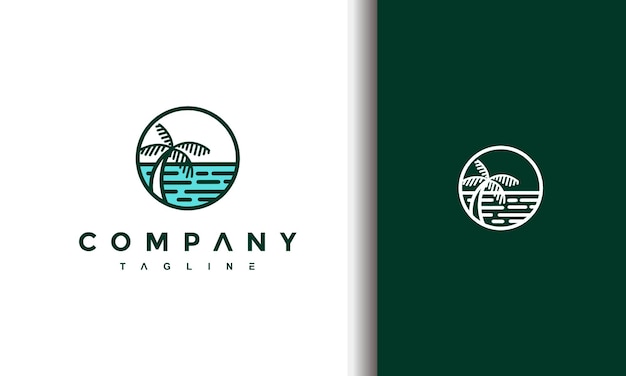 Serene Coastal Landscape Logo Design | Jiffy Designs