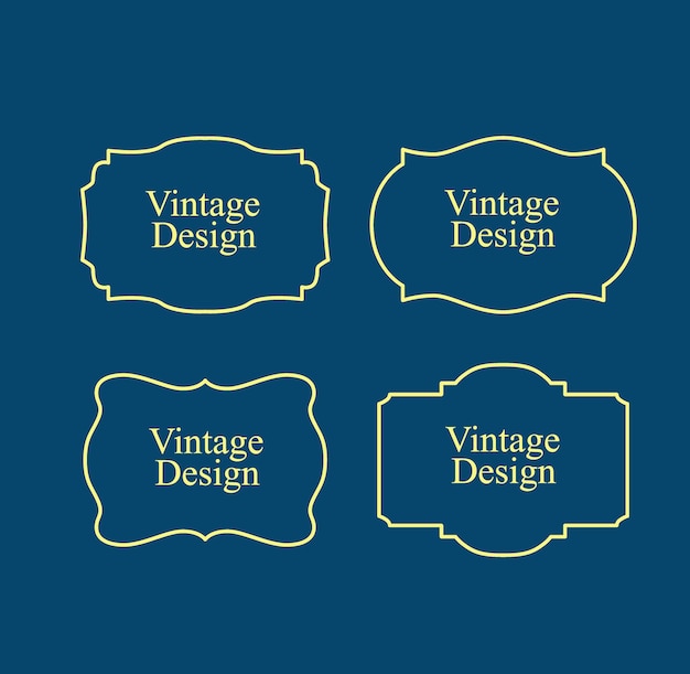 Elegant Vintage Design Emblems with Ornate Borders | Jiffy Designs