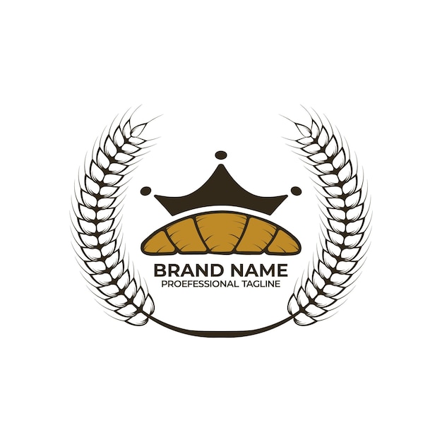 Regal Crown with Wheat Wreath Emblem for Brand Identity | Jiffy Designs