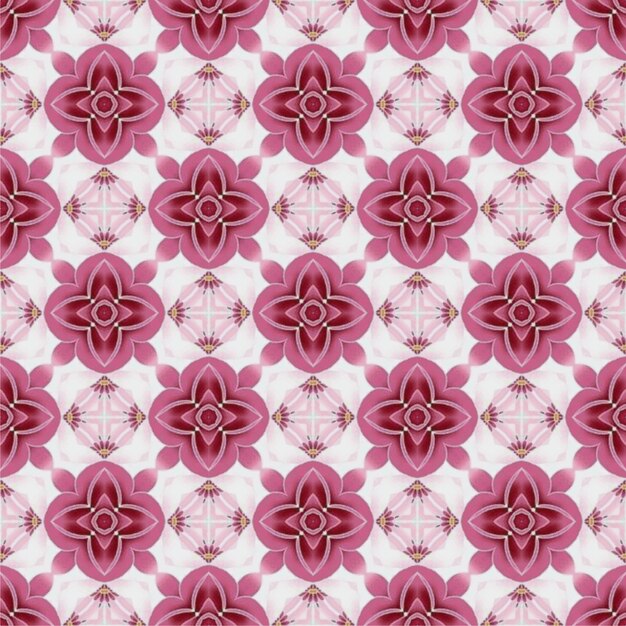 Vibrant Floral Kaleidoscope Pattern in Shades of Pink | Jiffy Designs