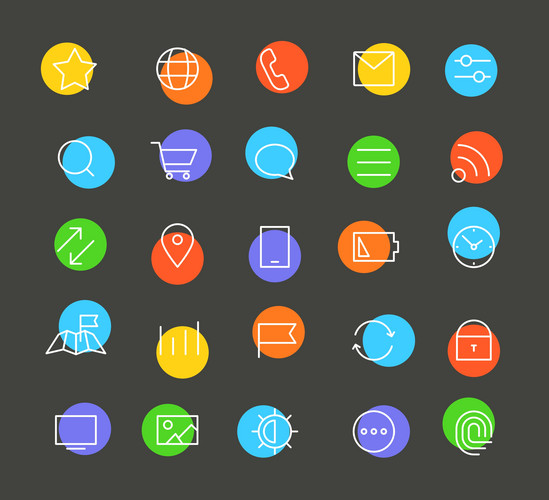 Modern Web And Mobile Application Pictograms Collection Lineart ...