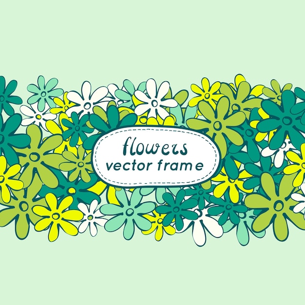 Vibrant Floral Frame with Cheerful Blooms | Jiffy Designs