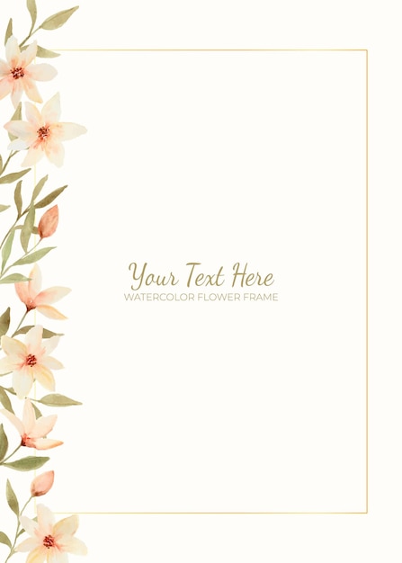 Elegant Floral Frame with Delicate Blossoms and Foliage | Jiffy Designs