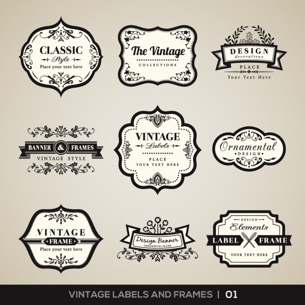 Ornate Vintage Labels and Frames with Elegant Flourishes | Jiffy Designs